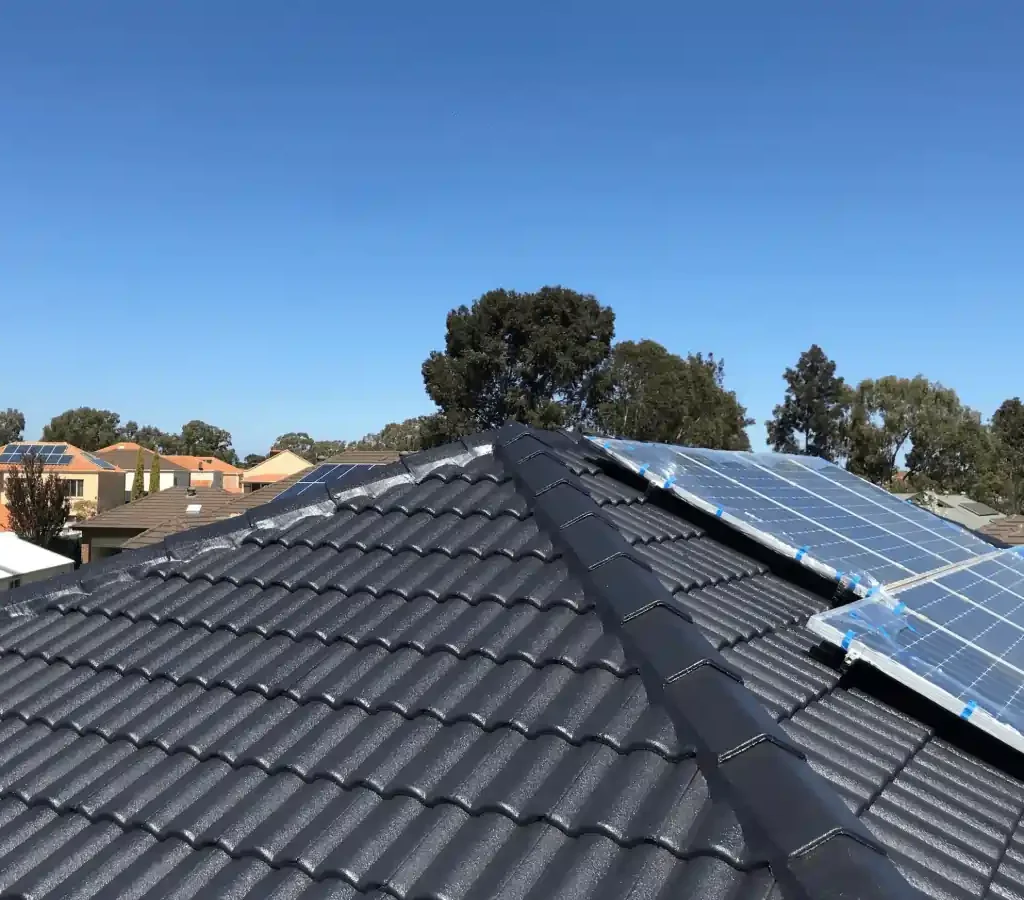 All Side Roofing team completing a tile roof restoration project in Auldana, Adelaide.